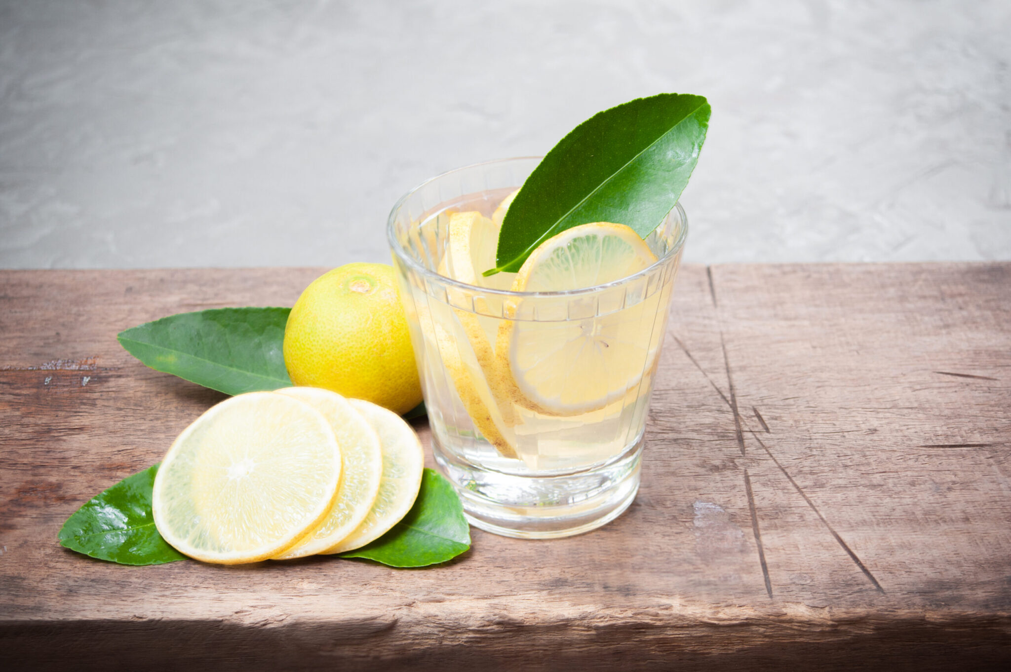 Fresh mojito cocktail in glasses on wooden, summer drinks